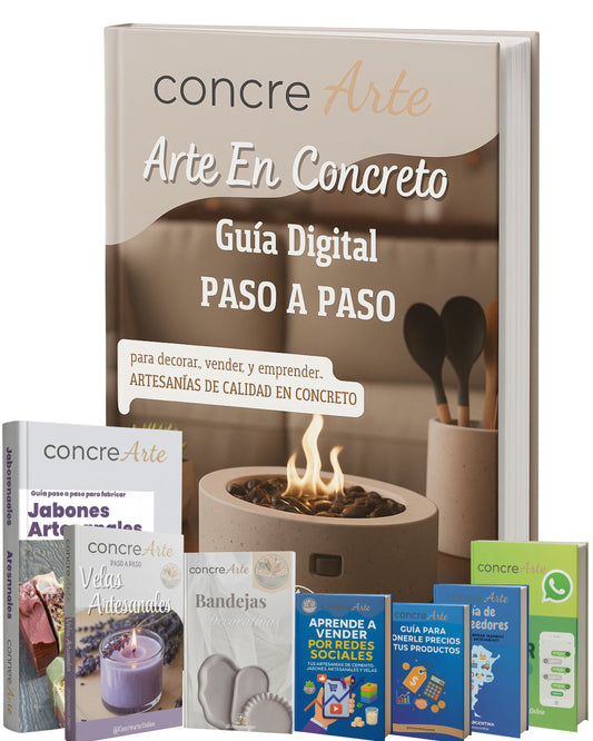 ConcreArte- Libro Paso a paso Arte en Concreto + PACK DE REGALO